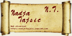 Nadja Tajsić vizit kartica